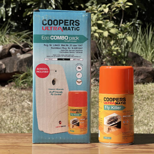 Coopers Ultramatic Eco Combo Pack - Aerosol Dispenser + Fly & Mosquito Killer Aerosol