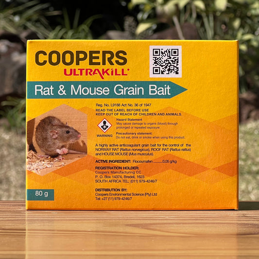 Coopers UltraKill Rat & Mouse Grain Bait – 80 g (Anticoagulant)